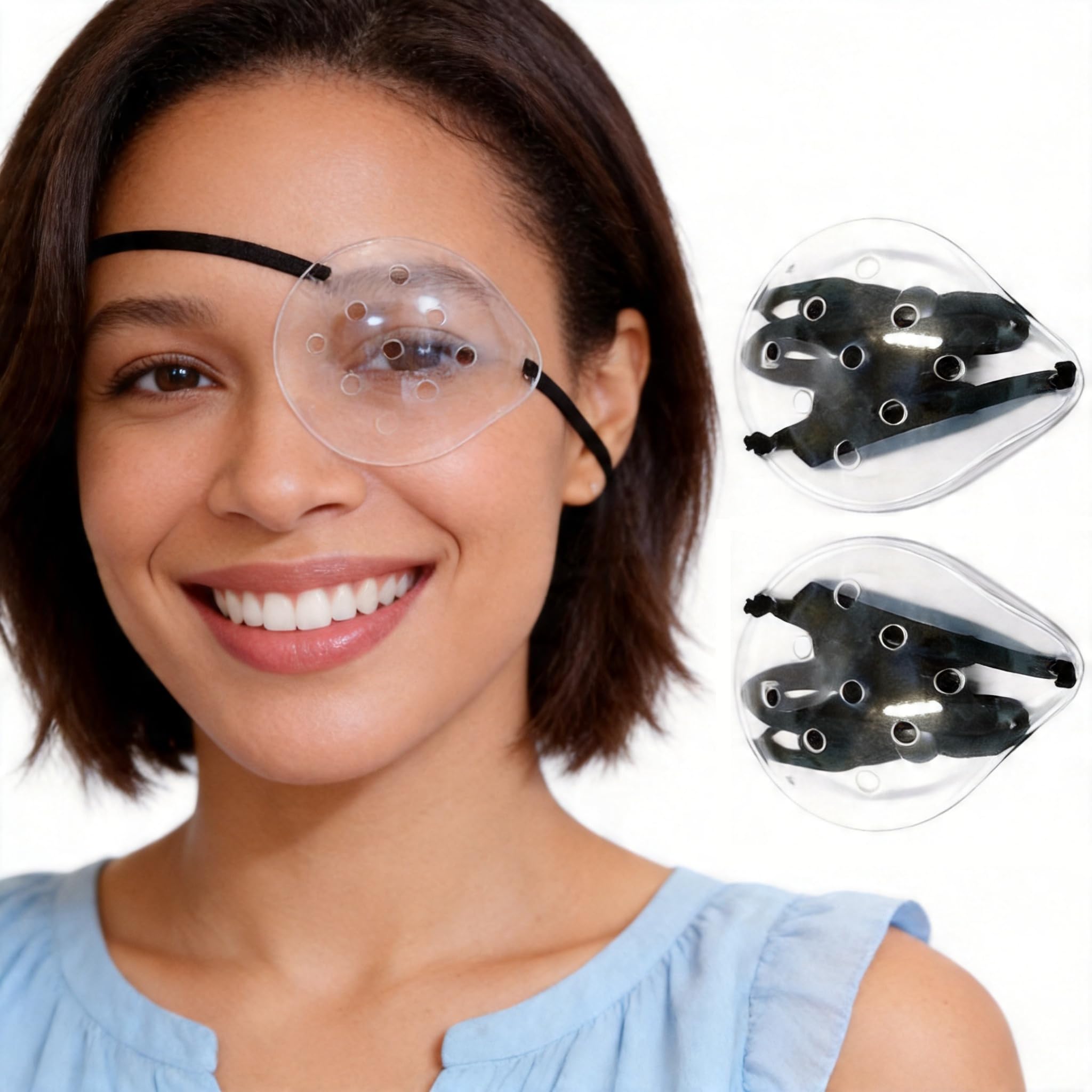 AMZVIO 2pcs Eye Shield After Cataract Surgery, Hard Protective Eye